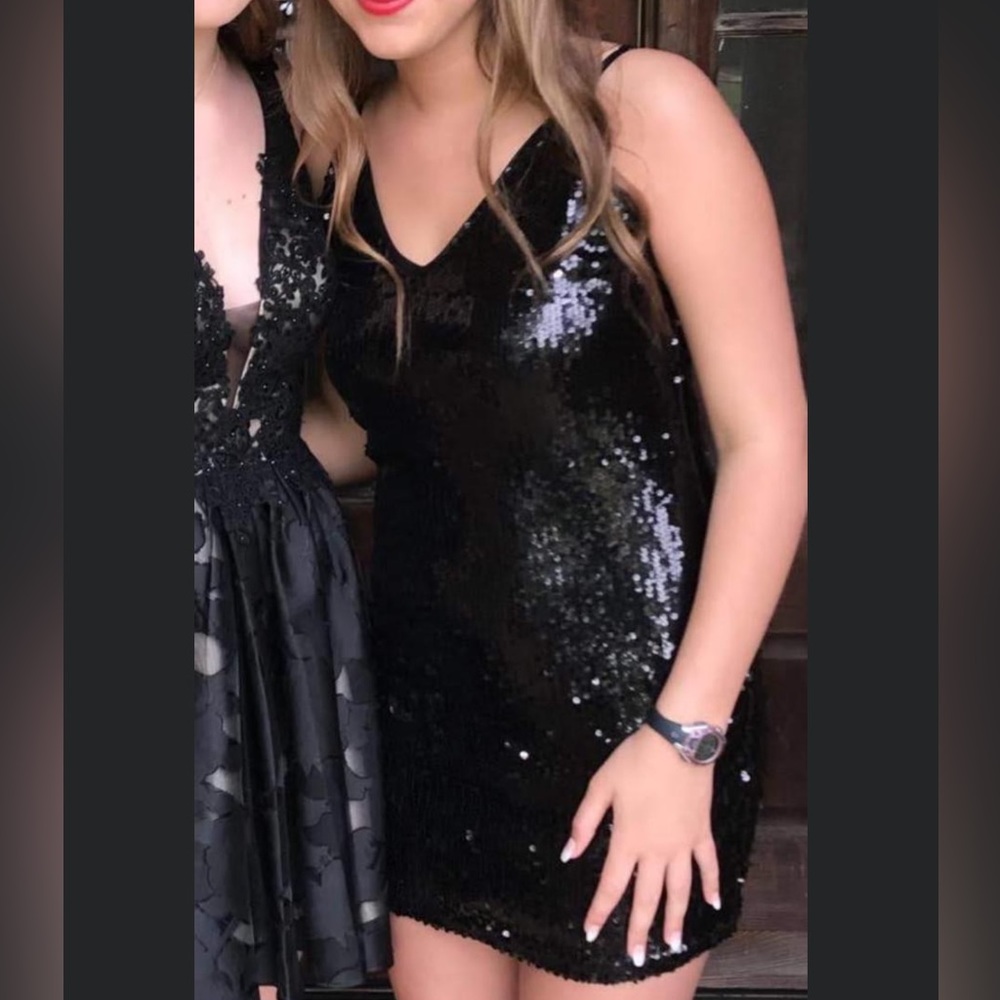 sequin prom dress